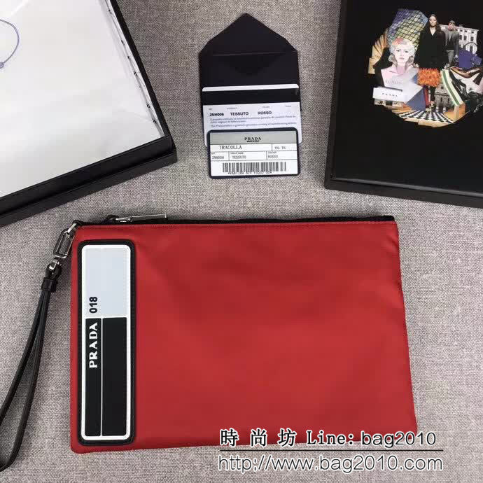 PRADA普拉達 專櫃同步 最新款式 限量版 時尚男士手包 2NH006 DD1159